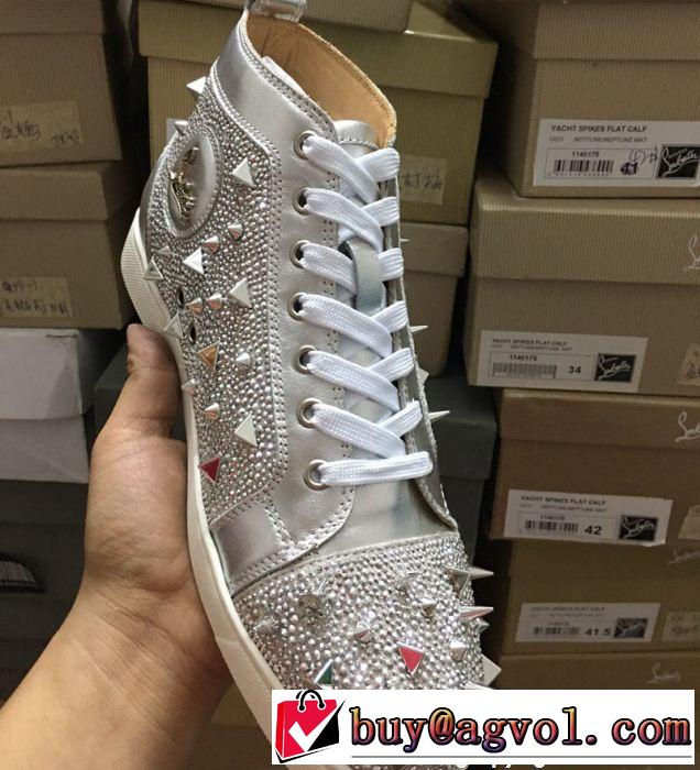 2018人気の主流アイテム クリスチャンルブタン Christian Louboutin スニーカー、靴 ハイトップシューズ スパイク 目前の注目ブランド