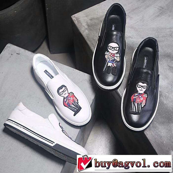 すっかり定番化カジュアルシューズ2018新品入荷 2色可選 ドルチェ＆ガッバーナ DOLCE & GABBANA