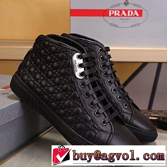  コレは買い！最安値 プラダ PRADA ハイトップシューズ 毎週更新ブランド新作 