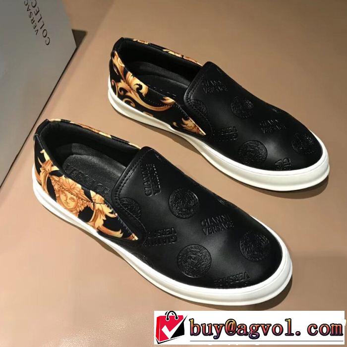 定番品質保証 2色可選 スリップオン大人っぽい ヴェルサーチ VERSACE ユニークな