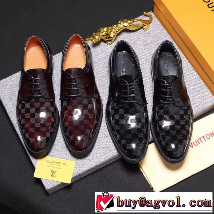 ルイ ヴィトン LOUIS VUITTON 一味違うデザイン 2018人気の主流アイテム  ビジネスシューズ 2色可選