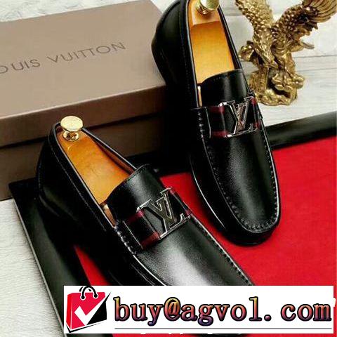 ヴィトン 靴 コピーLOUIS VUITTONビズネスシューズメンズスリッポン黒ローファーカジュアル紳士靴秋冬赤字超特価新品