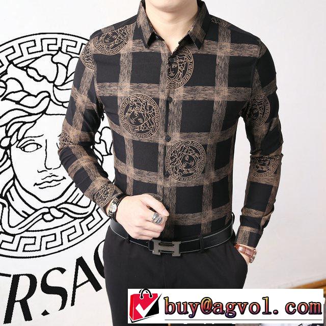 ヴェルサーチ ミックス感が溢れる 2018新品入荷 VERSACEシャツ 2色可選美品*入手困難