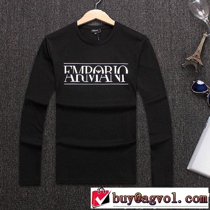 少量再入荷アルマーニ 程よい厚み ARMANI 3色可選 長袖/Tシャツロングシーズン愛用頂ける