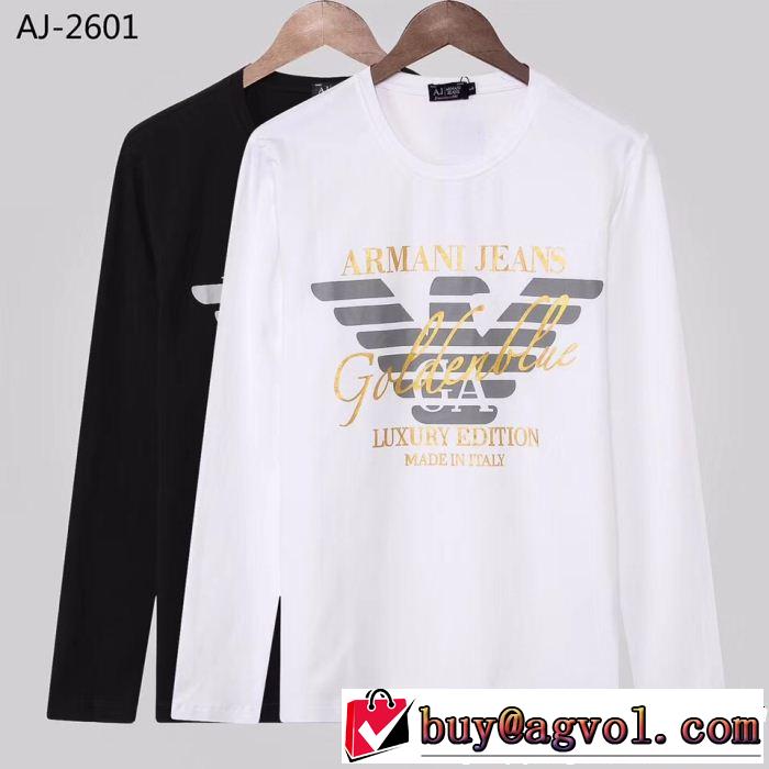  2018年秋冬シーズン アルマーニ ARMANI 流行っている 長袖Tシャツ 2色可選 ファッションの最先端！