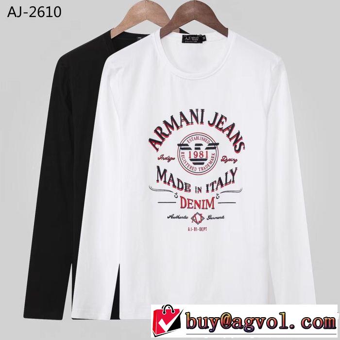  流行の注目ブランド 2色可選 アルマーニ ARMANI 長袖Tシャツ  海外限定アイテム