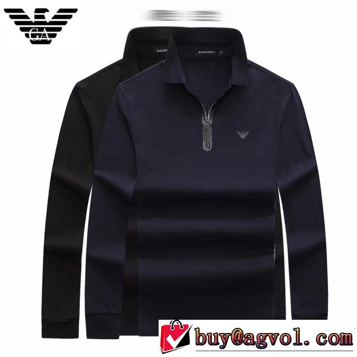 絶妙な新商品 大人っぽく知的な アルマーニ ARMANI 2色可選 長袖Tシャツ 今季大人気新作登場