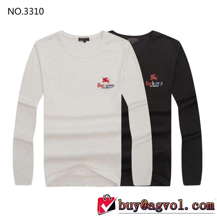 BURBERRY 2色可選 上品でベーシックバーバリーモデル大絶賛 長袖/Tシャツ 海外先行発売！