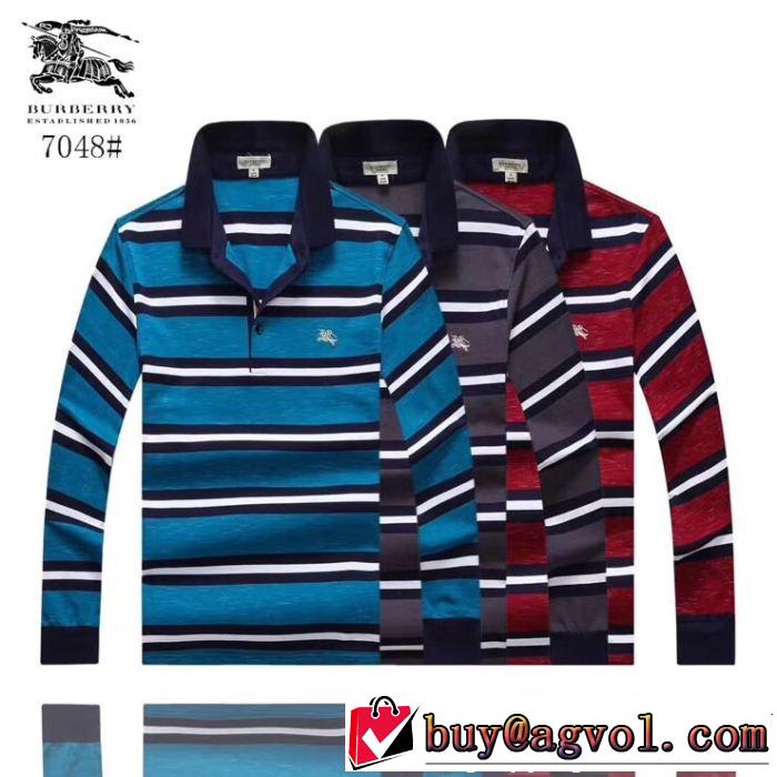  高級感が漂う バーバリー BURBERRY 今年っぽくNEWファッション  長袖 Tシャツ 3色可選