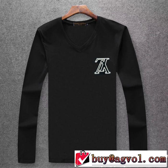  芸能人愛用 ルイ ヴィトン LOUIS VUITTON 流行っている  長袖 Tシャツ 多色可選 2018年秋冬シーズン