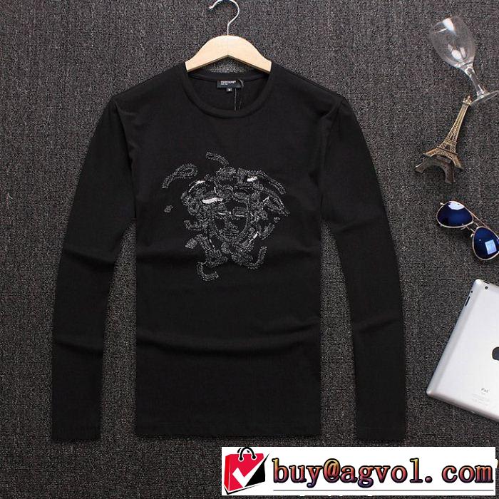  3色可選 長袖/Tシャツ 大人っぽく知的な VERSACE 2018新品入荷 絶妙な新商品 ヴェルサーチ