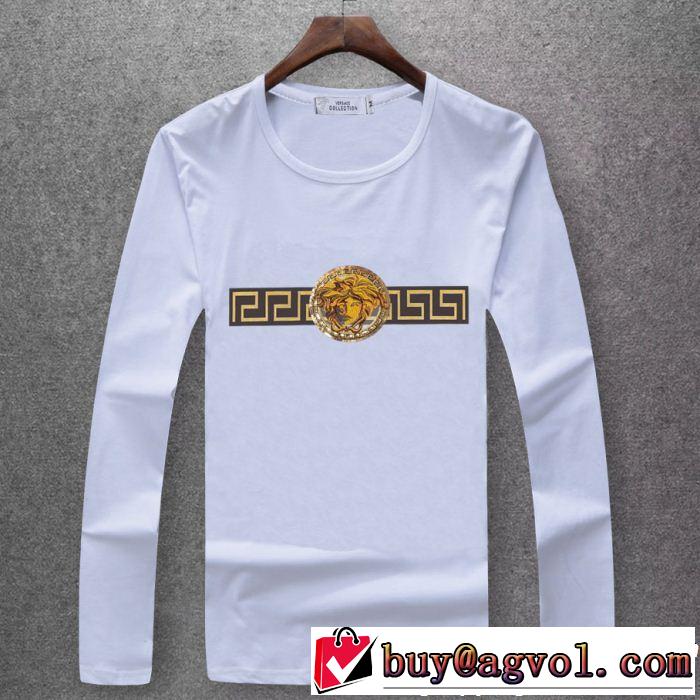 格好良いアイテム 多色可選 人気急上昇中 ヴェルサーチVERSACE 2018新品入荷 長袖 Tシャツ