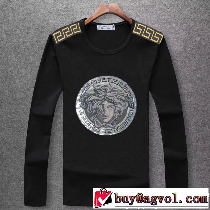  秋季超人気アイテム 今季大人気新作登場 ヴェルサーチVERSACE 多色可選  長袖 Tシャツ