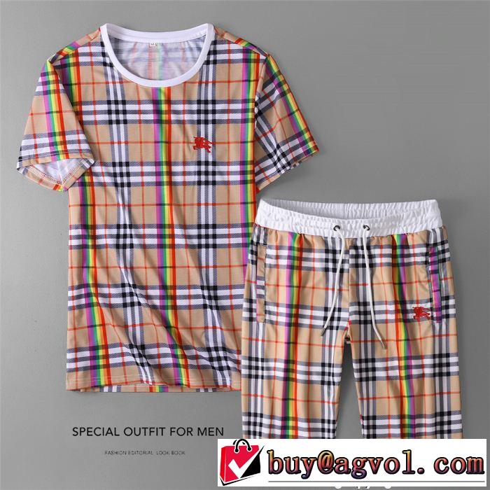 2018【SALE！】 BURBERRY バーバリー 半袖セットアップ 有名人同じアイテム 上下セット2018最高ランキング