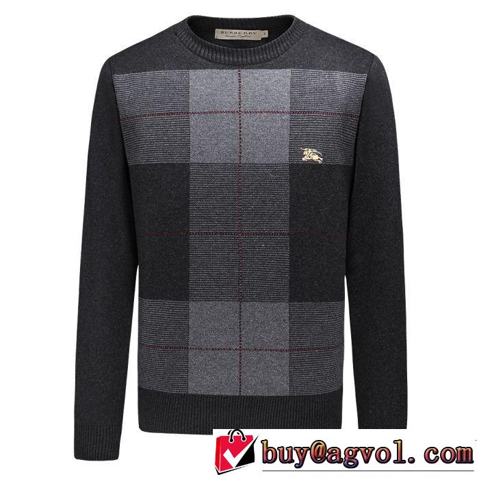 2018秋冬爆買い新作BURBERRYバーバリー コピーセーターメンズ長袖クルーネックカジュアルオシャレトップス2色可選