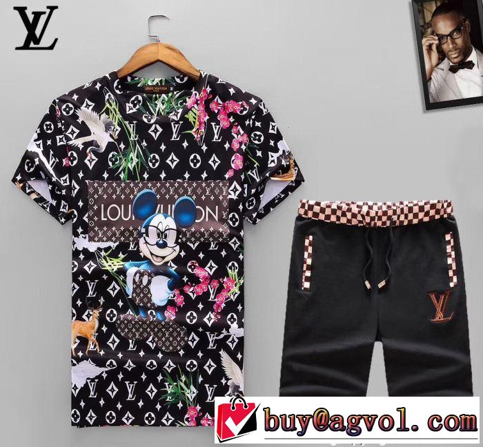 半袖セットアップ 2018年春夏入荷 上下セットルイ ヴィトン 華やかさ満点 LOUIS VUITTON