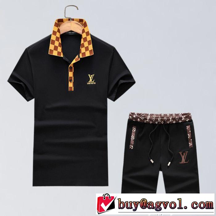  2018新品入荷 ルイ ヴィトン LOUIS VUITTON 半袖セットアップ 2色可選大人っぽく知的な