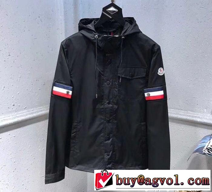 今季注目であるMONCLERコピーモンクレールジャケットメンズフード付きブラックのブルゾンコート