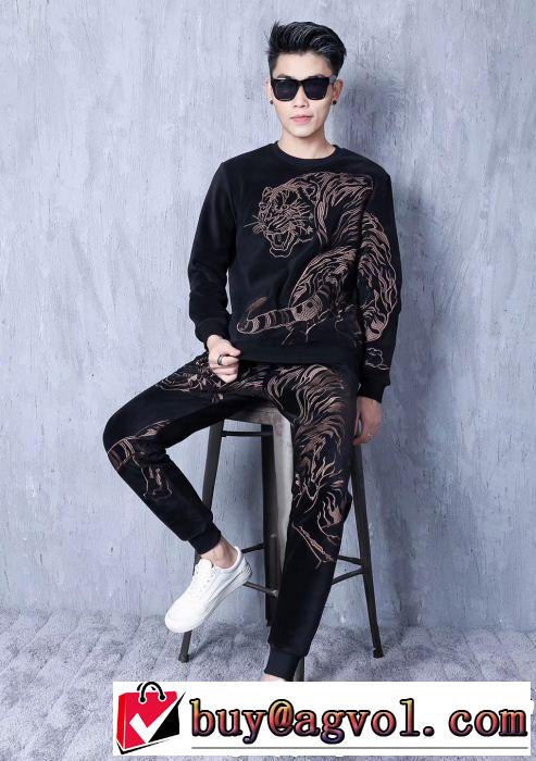  有名人同じアイテム フィリッププレイン 一味違うデザイン  PHILIPP PLEIN 上下セット  厚手の生地