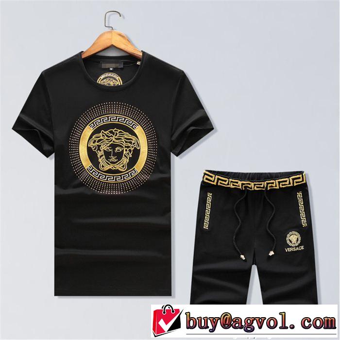 今年っぽくNEWファッション ヴェルサーチ2018最安値！ VERSACE トレンド新作 2色可選上下セット