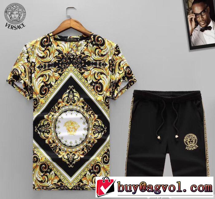ファッション度アップ VERSACE 2018年春夏入荷半袖セットアップ ヴェルサーチストリートファッション