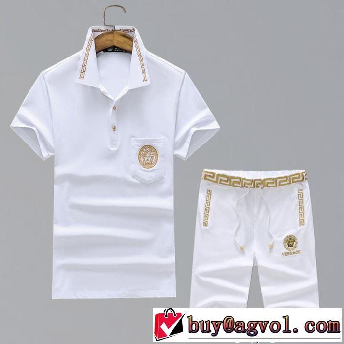  半袖セットアップ 2色可選ヴェルサーチ2018毎年流行り定番アイテムおすすめ VERSACE