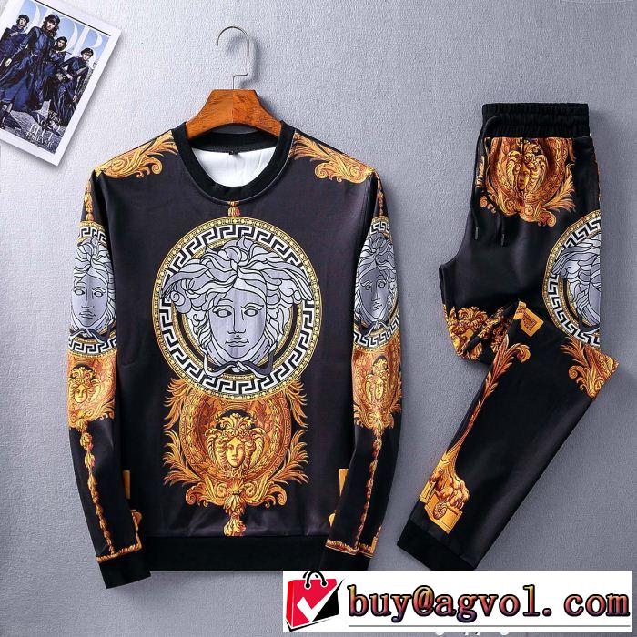 2018秋冬の定番新品到来! ヴェルサーチ VERSACE 話題の新作到着！ 上下セット圧倒的人気新着