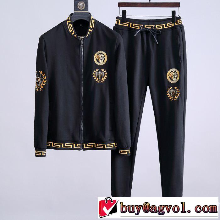 ミックス感が溢れる ヴェルサーチVERSACE 最近人気一番！ 上下セット 2色可選 良好品