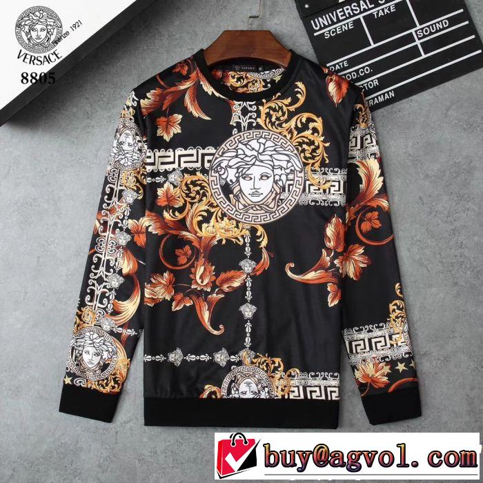  話題の新作到着！ 3色可選 圧倒的人気新着 ヴェルサーチVERSACE 長袖Tシャツ