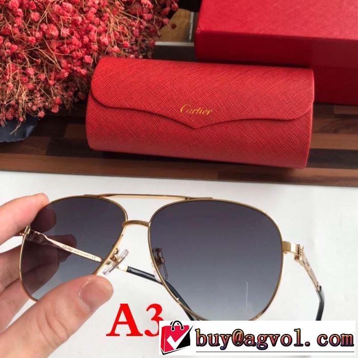 ロゴが美しい  サングラス  2019春夏トレンドアイテム  カルティエ CARTIER  多色可選