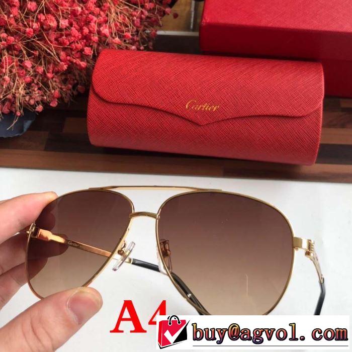 ロゴが美しい  サングラス  2019春夏トレンドアイテム  カルティエ CARTIER  多色可選