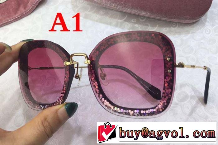 【2019春夏】最新コレクション  トレンド感があって涼しげ  サングラス  4色可選  ミュウミュウ MIUMIU