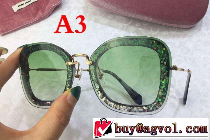 【2019春夏】最新コレクション  トレンド感があって涼しげ  サングラス  4色可選  ミュウミュウ MIUMIU