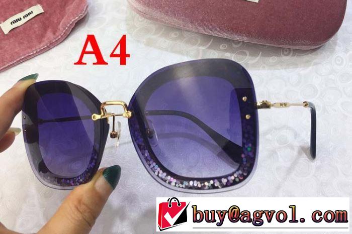【2019春夏】最新コレクション  トレンド感があって涼しげ  サングラス  4色可選  ミュウミュウ MIUMIU