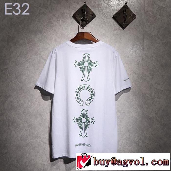 クロムハーツ CHROME HEARTS 半袖Tシャツ 2色可選 男女兼用 《2019年》今、注目のストリート 魅力的なカラー使い