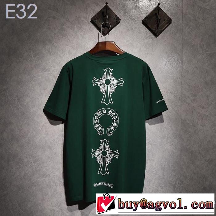 クロムハーツ CHROME HEARTS 半袖Tシャツ 2色可選 男女兼用 《2019年》今、注目のストリート 魅力的なカラー使い