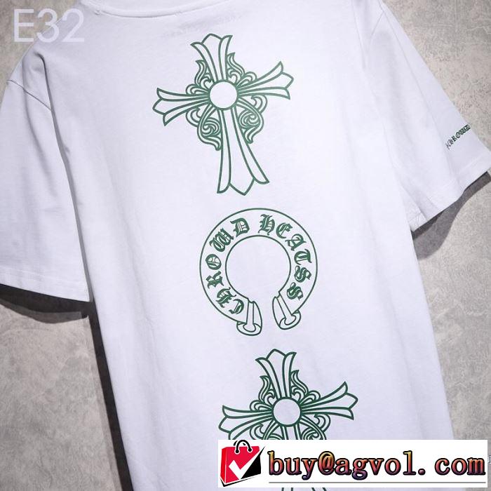 クロムハーツ CHROME HEARTS 半袖Tシャツ 2色可選 男女兼用 《2019年》今、注目のストリート 魅力的なカラー使い