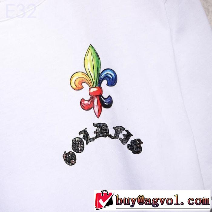 【2019年】夏のファッション 爽やかカジュアル人気 クロムハーツ CHROME HEARTS 半袖Tシャツ 2色可選 男女兼用