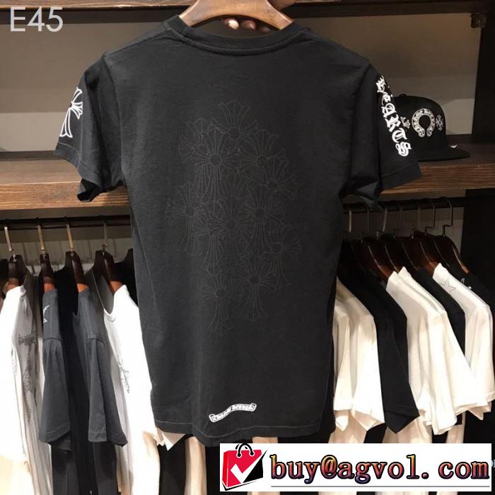 男女兼用 2色可選   クロムハーツ CHROME HEARTS 半袖Tシャツ 2019年最新ファッション 夏先に大活躍する