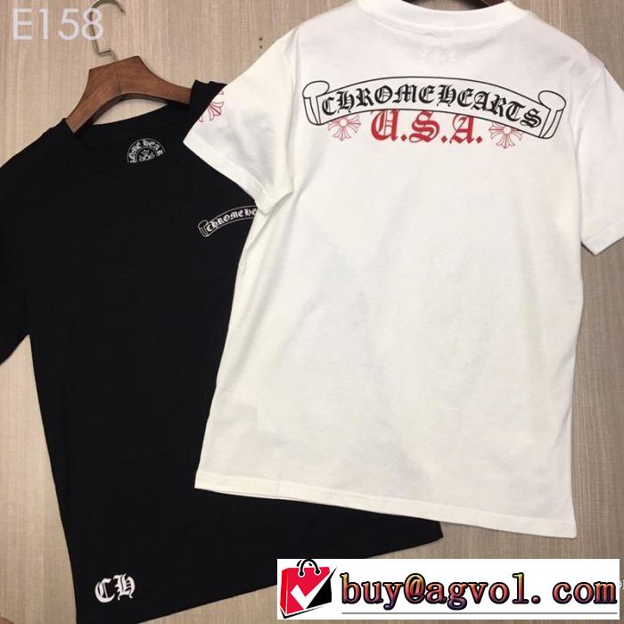 クロムハーツ CHROME HEARTS 半袖Tシャツ 2色可選 男女兼用 夏っぽさ新作アイテム 2019春夏のトレンド新商品
