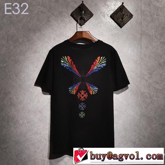 夏にぴったり限定アイテム クロムハーツ CHROME HEARTS 半袖Tシャツ 2色可選 男女兼用 2019夏ファション新品