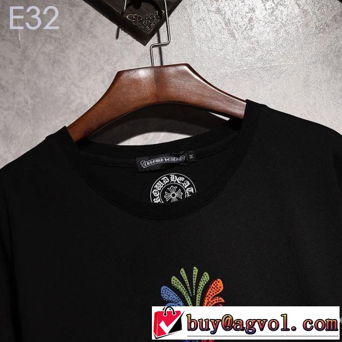 夏にぴったり限定アイテム クロムハーツ CHROME HEARTS 半袖Tシャツ 2色可選 男女兼用 2019夏ファション新品