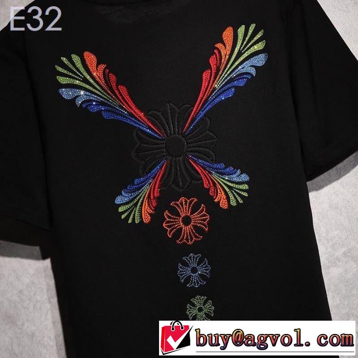 夏にぴったり限定アイテム クロムハーツ CHROME HEARTS 半袖Tシャツ 2色可選 男女兼用 2019夏ファション新品
