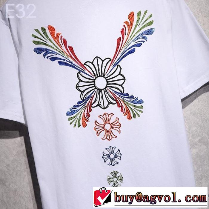 夏にぴったり限定アイテム クロムハーツ CHROME HEARTS 半袖Tシャツ 2色可選 男女兼用 2019夏ファション新品