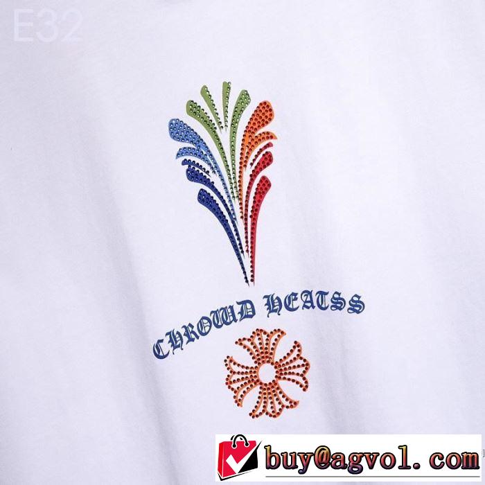 夏にぴったり限定アイテム クロムハーツ CHROME HEARTS 半袖Tシャツ 2色可選 男女兼用 2019夏ファション新品