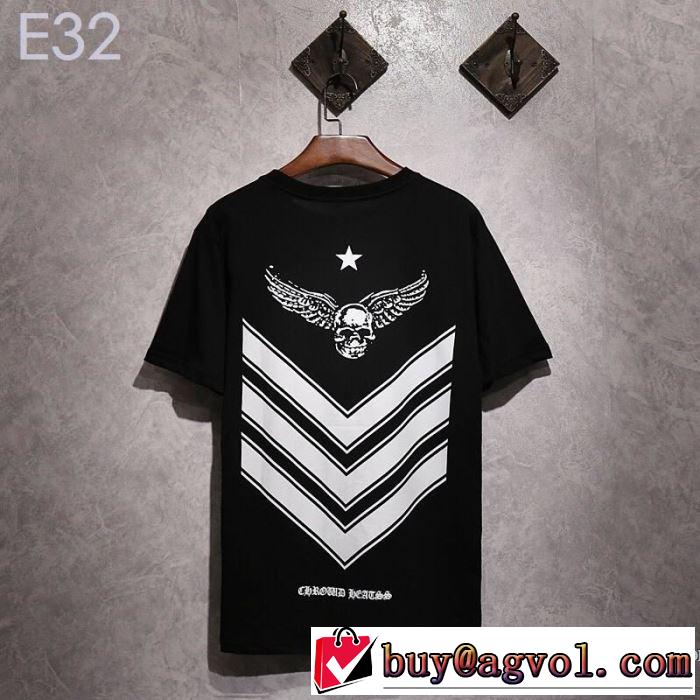 男女兼用 2色可選 クロムハーツ CHROME HEARTS 半袖Tシャツ 2019年夏の一押しファッションアイテム 夏らしい季節感