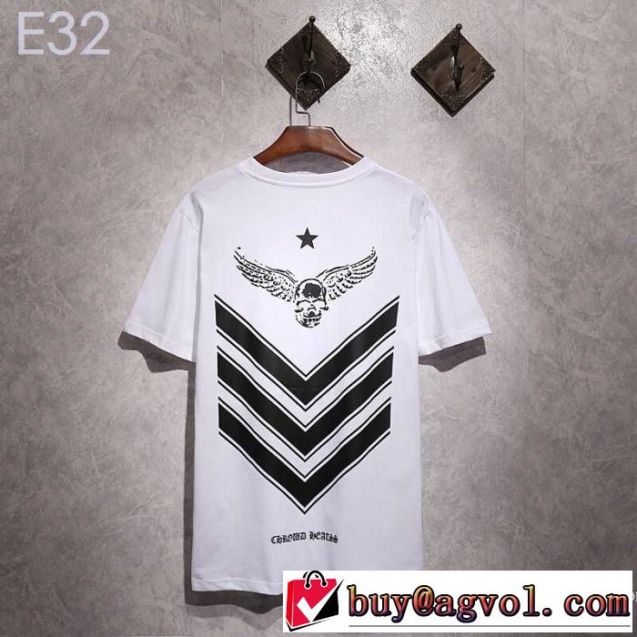 男女兼用 2色可選 クロムハーツ CHROME HEARTS 半袖Tシャツ 2019年夏の一押しファッションアイテム 夏らしい季節感
