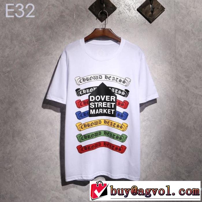 春夏シンプルファッションでOK！ 2019SSのトレンド商品 クロムハーツ CHROME HEARTS 半袖Tシャツ 2色可選 男女兼用