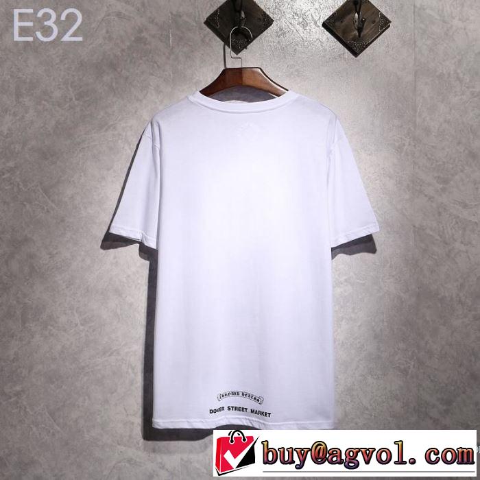 春夏シンプルファッションでOK！ 2019SSのトレンド商品 クロムハーツ CHROME HEARTS 半袖Tシャツ 2色可選 男女兼用