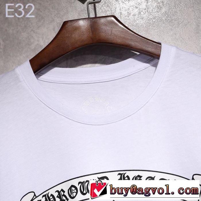 春夏シンプルファッションでOK！ 2019SSのトレンド商品 クロムハーツ CHROME HEARTS 半袖Tシャツ 2色可選 男女兼用